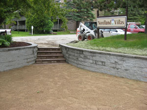 Retaining Wall and Steps